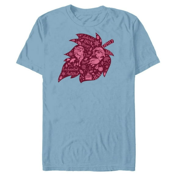 Disney Princess Frozen Elsa Anna Fall Magic Enchanted Autumn - Short Sleeve Blended T-Shirt for Adults - Customized-Ocean Blue