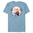 thumbnail image 1 of Disney Princess Frozen Elsa and Anna Easter Spring Flowers - Short Sleeve Blended T-Shirt for Adults - Customized-Ocean Blue, 1 of 5