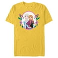 thumbnail image 1 of Disney Princess Frozen Elsa and Anna Easter Spring Flowers - Short Sleeve Blended T-Shirt for Adults - Customized-Yellow, 1 of 5
