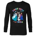thumbnail image 1 of Disney Princess Frozen Friends Your Vibe Attracts Your Tribe - Long Sleeve T-Shirt for Men - Customized-Black, 1 of 5