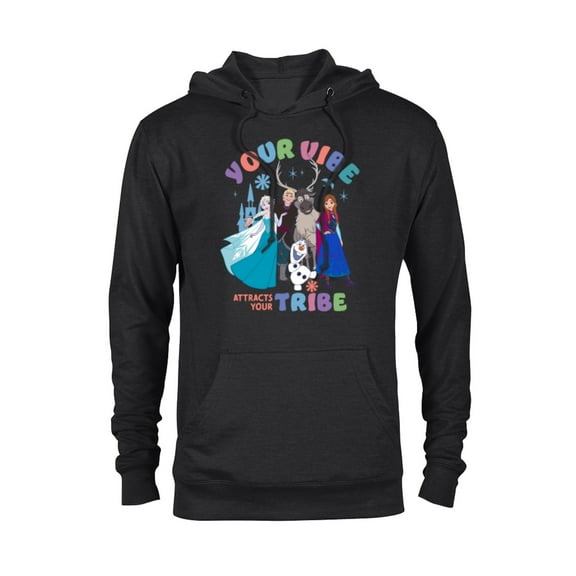 Disney Princess Frozen Friends Your Vibe Attracts Your Tribe - Pullover Hoodie for Adults - Customized-Black