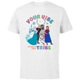thumbnail image 1 of Disney Princess Frozen Friends Your Vibe Attracts Your Tribe - Short Sleeve Cotton T-Shirt for Adults - Customized-White, 1 of 5