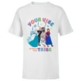 thumbnail image 1 of Disney Princess Frozen Friends Your Vibe Attracts Your Tribe - Short Sleeve T-Shirt for Kids - Customized-White, 1 of 5