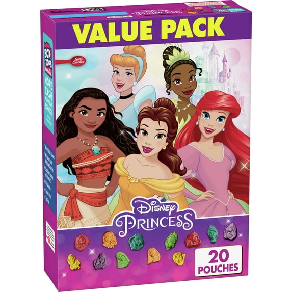 Disney Princess Fruit Flavored Snacks, Treat Value Pack, 20 Ct