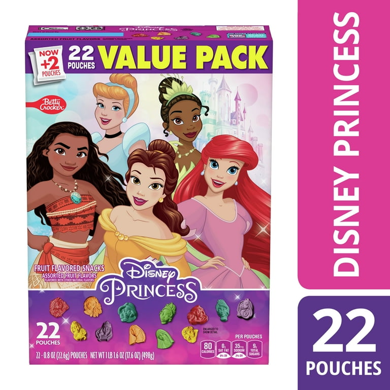 Disney Princess Fruit Flavored Snacks, Treat Value Pack, 22 ct