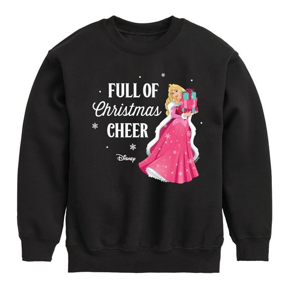 Disney Princess - Full Of Christmas Cheer Aurora - Youth Crew Fleece Sweatshirt