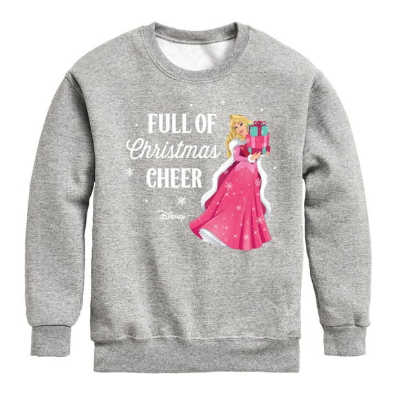 Disney Princess - Full Of Christmas Cheer Aurora - Youth Crew Fleece Sweatshirt