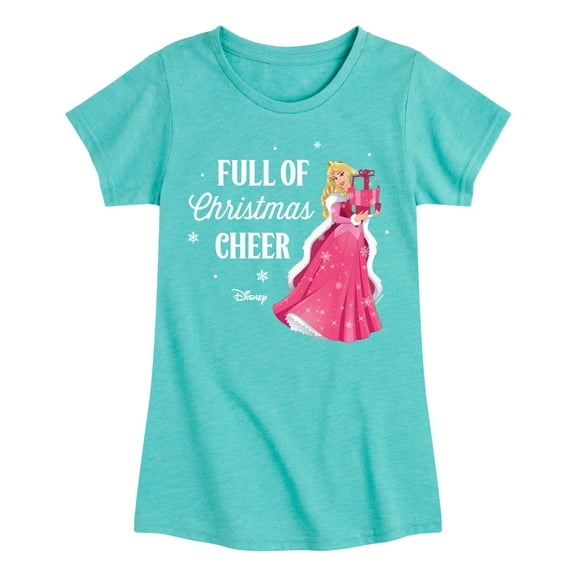Disney Princess - Full Of Christmas Cheer Aurora - Youth Girls Short Sleeve T-Shirt