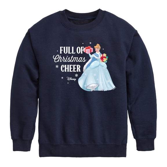 Disney Princess - Full Of Christmas Cheer Cinderella - Youth Crew Fleece Sweatshirt