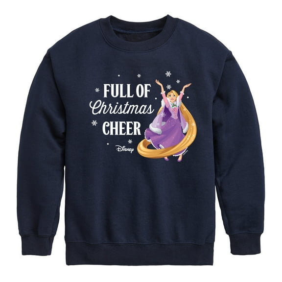 Disney Princess - Full Of Christmas Cheer Rapunzel - Youth Crew Fleece Sweatshirt
