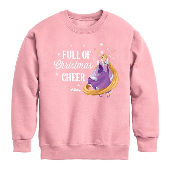 Disney Princess - Full Of Christmas Cheer Rapunzel - Youth Crew Fleece Sweatshirt