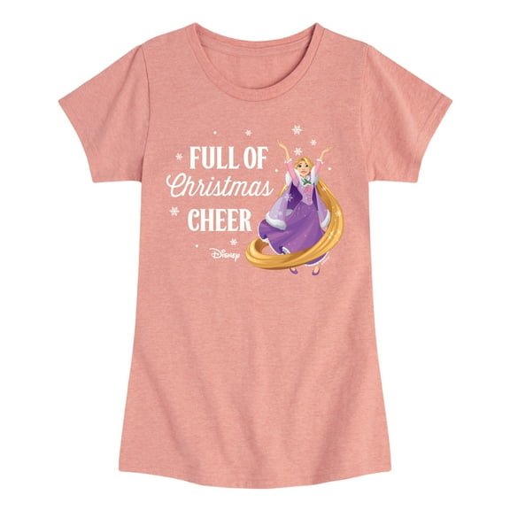 Disney Princess - Full Of Christmas Cheer Rapunzel - Youth Girls Short Sleeve T-Shirt