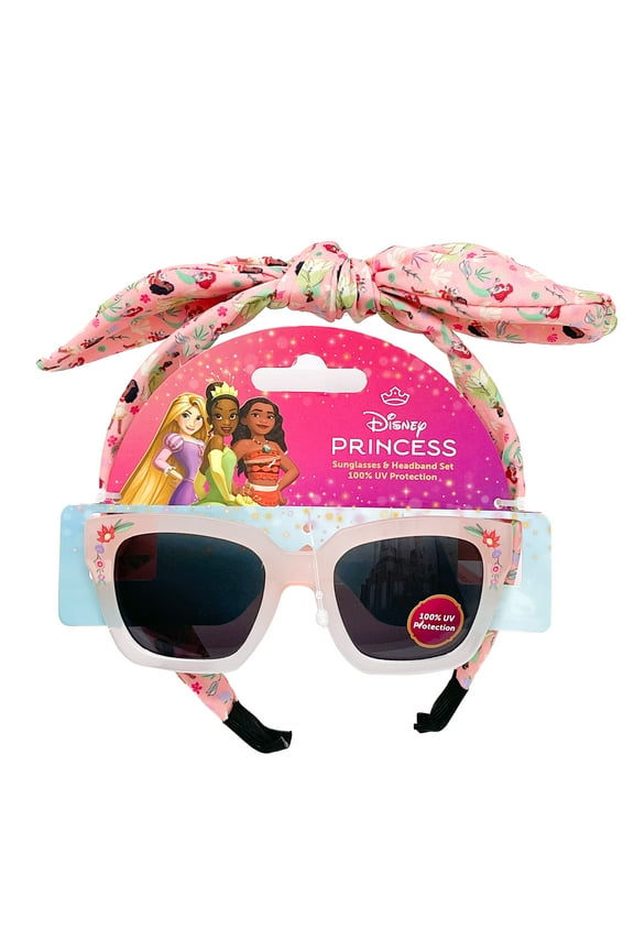 Girl's Fashion Sunglasses and Bow Headband, 2-Piece Set, Pink