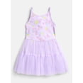 thumbnail image 1 of Disney Princess Girls Sleeveless Allover Print Tulle Romper, Sizes 4-12, 1 of 7
