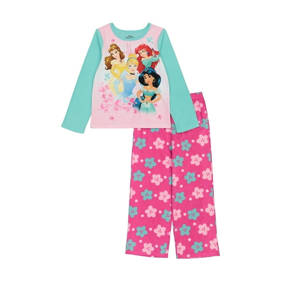 Disney Princess Girls 2-Piece Pajama Set, Sizes 4-10