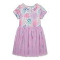 thumbnail image 1 of Disney Princess Girls All Over Print Tulle Dress with Short-Sleeves, Sizes 4-12, 1 of 12
