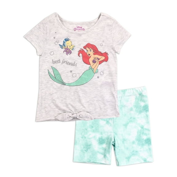 Disney Princess Girls' Ariel Best Friends Bike Shorts Set (Toddler Girls & Little Girls)
