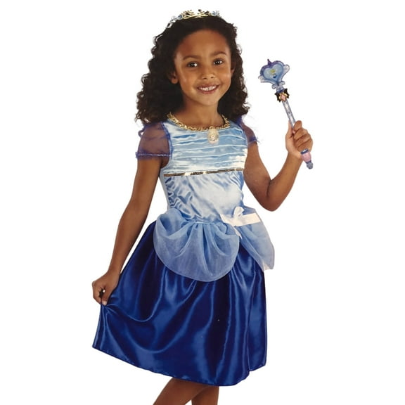 Disney Princess Girls Blue Cinderella Costume Dress Small 4-6X