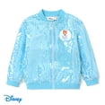 thumbnail image 1 of Disney Princess Girls Bomber Jackets Cinderella Sequin Zip Up Lightweight Sweatshirts Sizes 3-6, 1 of 7