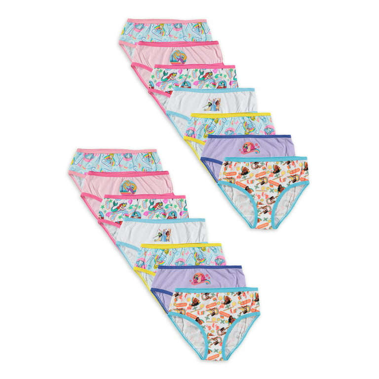 Disney Princess Girls Brief Underwear 14-Pack, Sizes 4-8
