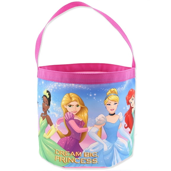 Disney Princess Girls Collapsible Nylon Gift Basket Bucket Toy Storage Tote Bag B19PN42148