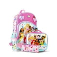 thumbnail interactive-video image 1 of Disney Princess Girls Customizable Charm 17" 6-Piece Backpack Set, Light Pink, 1 of 6