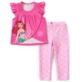 thumbnail image 1 of Disney Princess Girls Graphic Ruffle Tee and Leggings Ariel 2 Pieces Outfits Sets Size 5-6Y, 1 of 9