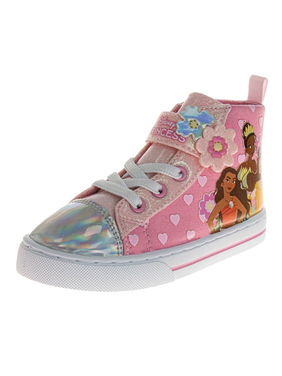 Princess Toddler Girl Shoes Slip-Resistant Fashion Sneakers, Pink, 7