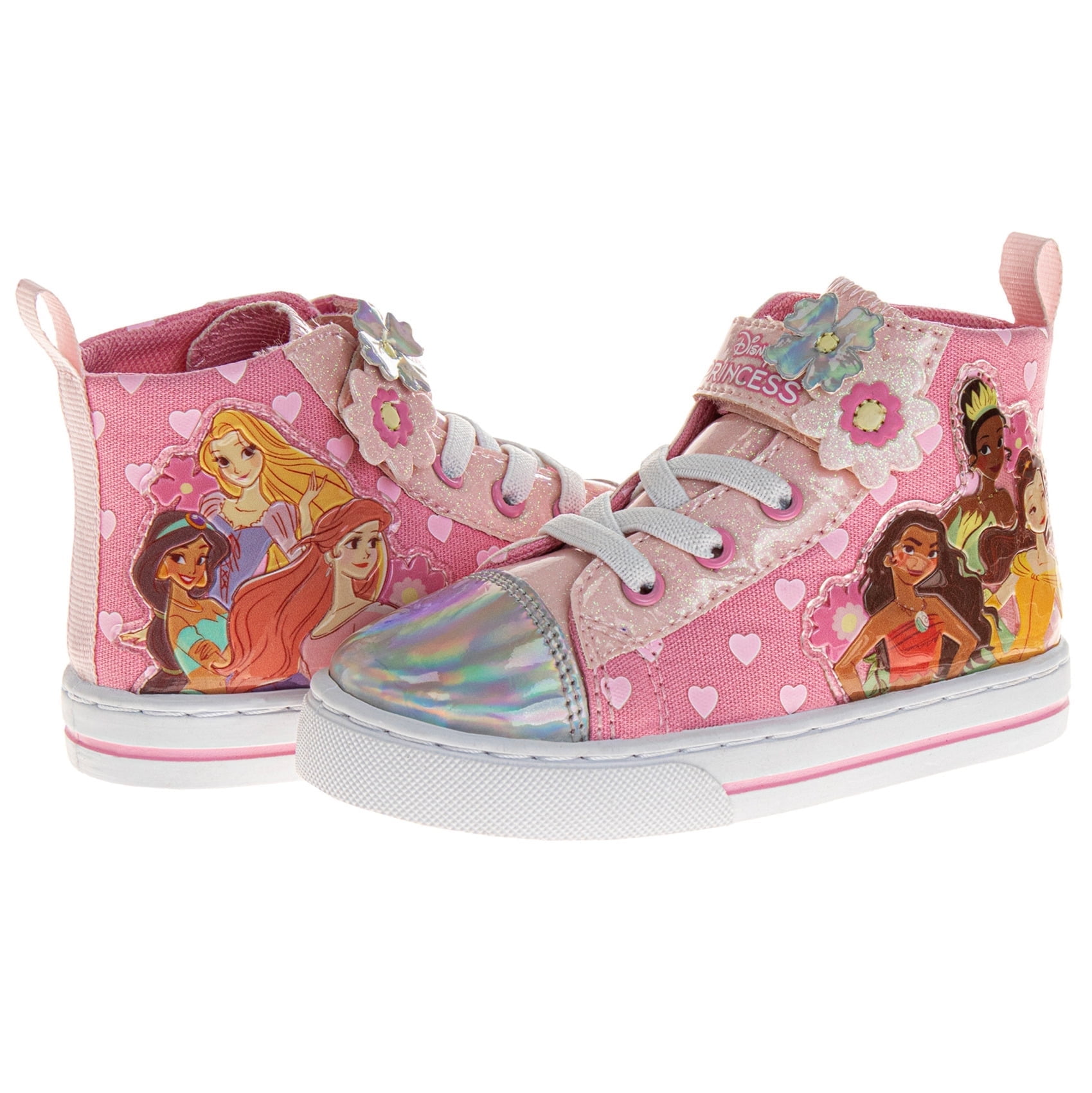 Billy Footwear Kid's Girls High Top Sneakers- Blue/ Pink Speckle