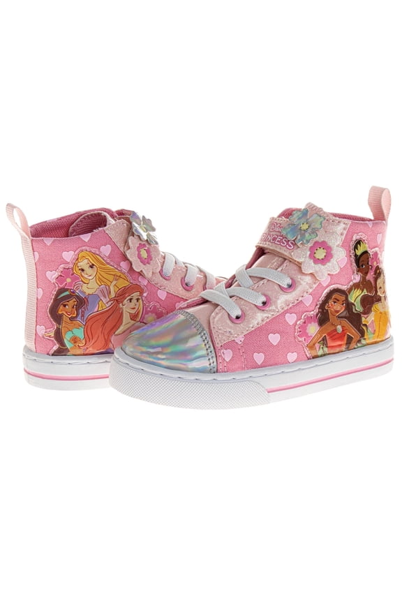 Princess' Girls' High Top Sneakers. (Toddler/Little Kids) - Pink, 7