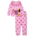 thumbnail image 1 of Disney Princess Girls Holiday Long Sleeve Top and Pants Snug Fit Pajama Set, 2-Piece, Sizes 4-10, 1 of 3