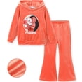 thumbnail image 1 of Disney Princess Girls Hoodie Sweatshirt Flare Pants Moana Lightweight Velvet Set Toddler Kids 2T, 1 of 12