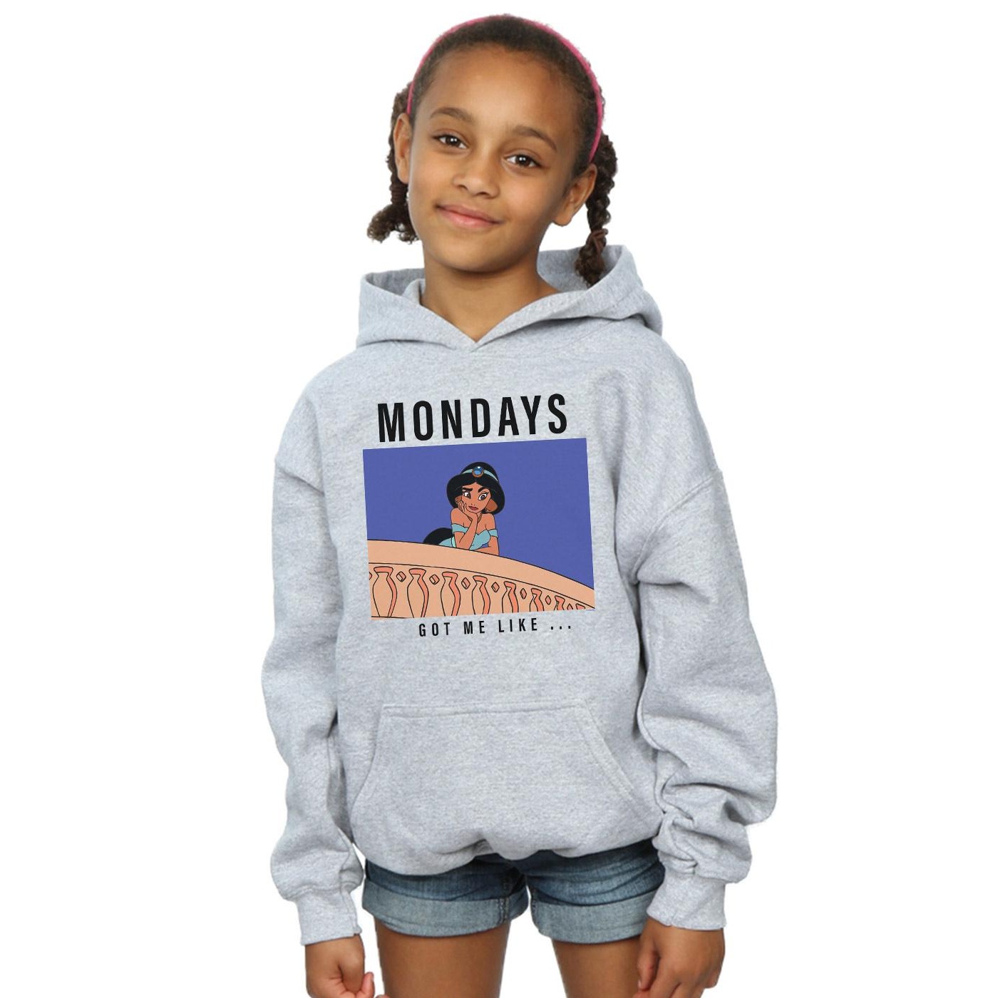 Disney Princess Girls Jasmine Mondays Got Me Like Hoodie - Walmart.com