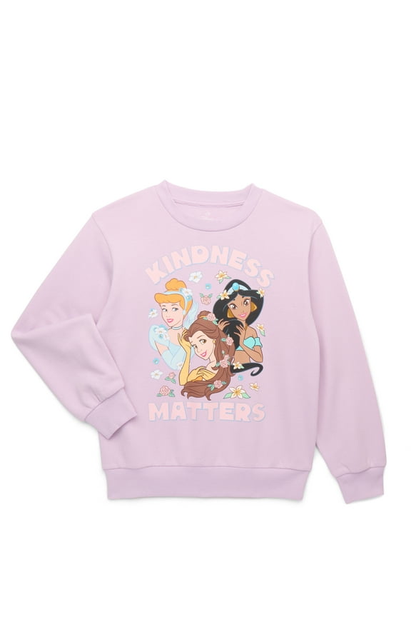 Disney Princess Girls Kindness Matters Graphic Sweatshirt, Sizes 4-16
