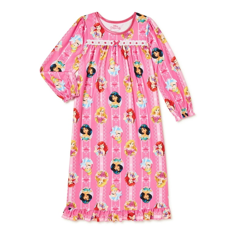 Disney Princess Girls Long Sleeve Nightgown Sizes 4 10 Walmart