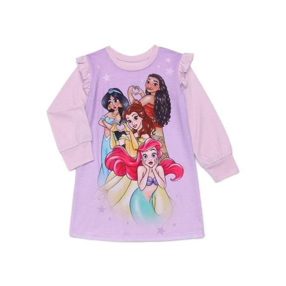 Disney Princess Girls Long Sleeve Nightgown, Sizes 4-12
