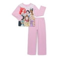 thumbnail image 1 of Disney Princess Girls Long Sleeve Top and Pants Pajama Set, 2-Piece, Sizes 4-12, 1 of 4