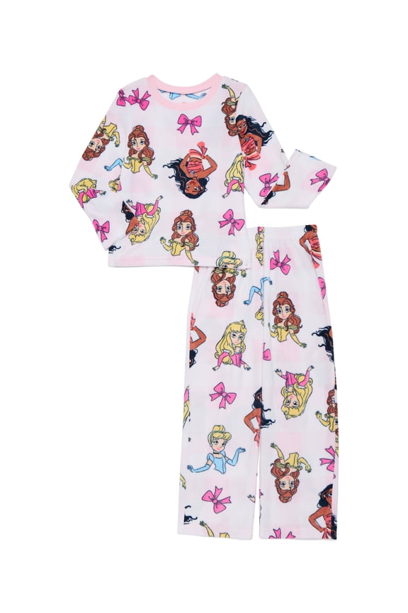 Girls Holiday Long Sleeve Top and Pants Pajama Set, 2-Piece, Sizes 4-12