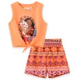 thumbnail image 1 of Disney Princess Girls Moana Graphic Tee Tank Top and Shorts Bottoms 2 Piece Set Summer Tropical Outfits Toddlers Kids 3T, 1 of 8