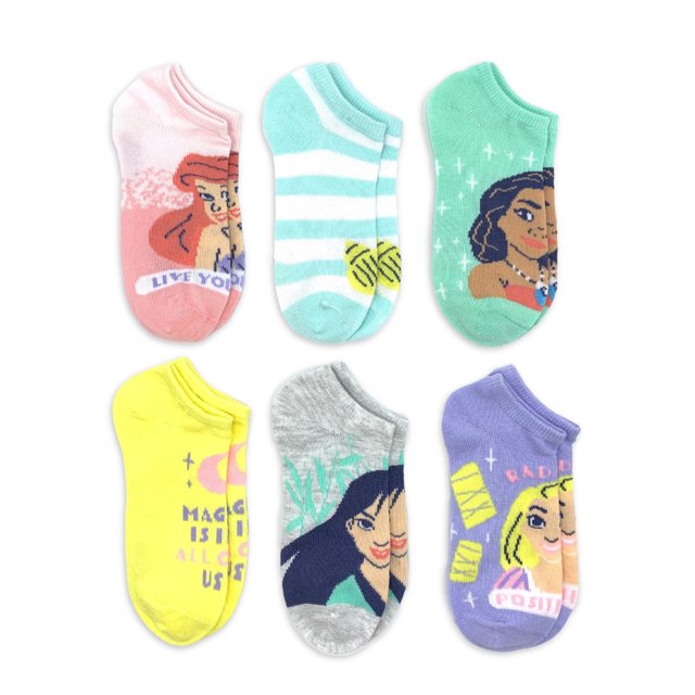 Chaussettes No Show LOL GIRLS - Taille 9 (4-5 Ans) - Multicolore Rayé - 100% Coton - Neuf Avec étiquette
