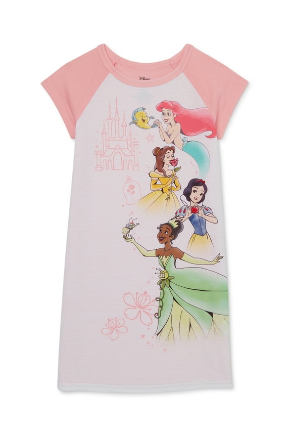 Girls Pajama Nightgown with Short Sleeves, Sizes 4-12