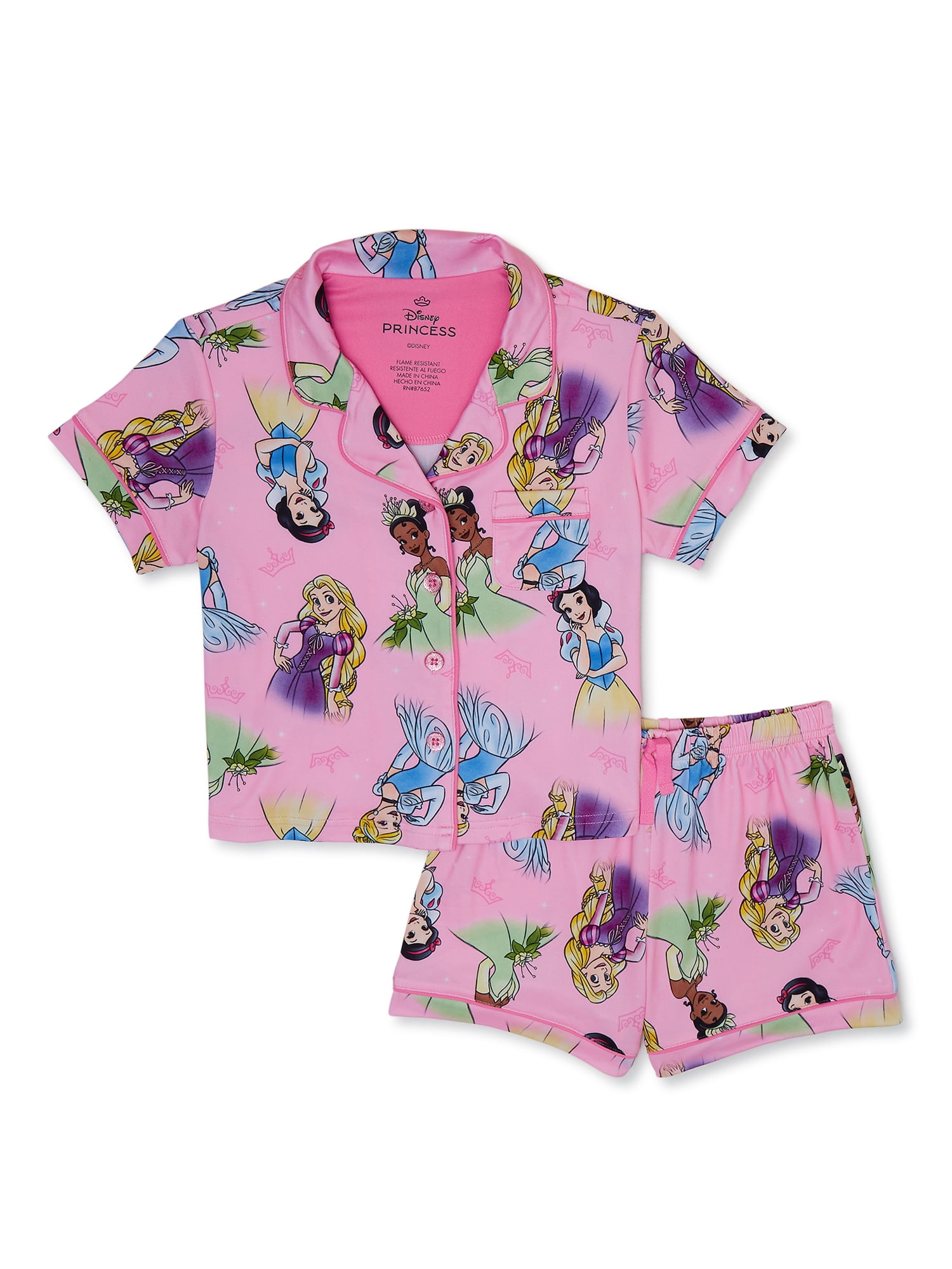 Disney Princess Girls’ Pajama Sleep Set, 2Piece, Sizes 412