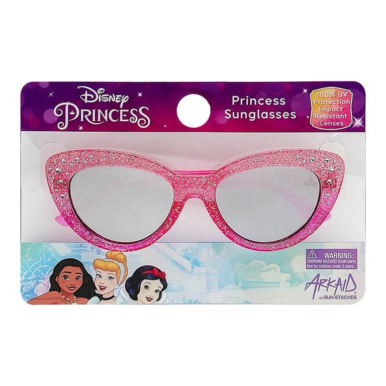 Disney Princess Girls Pink Cat Eye with Jewels Kids Sunglasses Arkaid by SunStaches Walmart