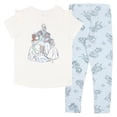 thumbnail image 1 of Disney Princess Girls Ruffle Sleeve T-Shirt & Leggings - Cinderella, Snow White, Belle, Jasmine, Mulan, Tiana - 2-Piece Bundle Set for Kids (Sizes 2T-6X), 1 of 14