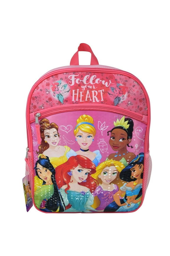 Princess Girls School Backpack 16" with front pocket