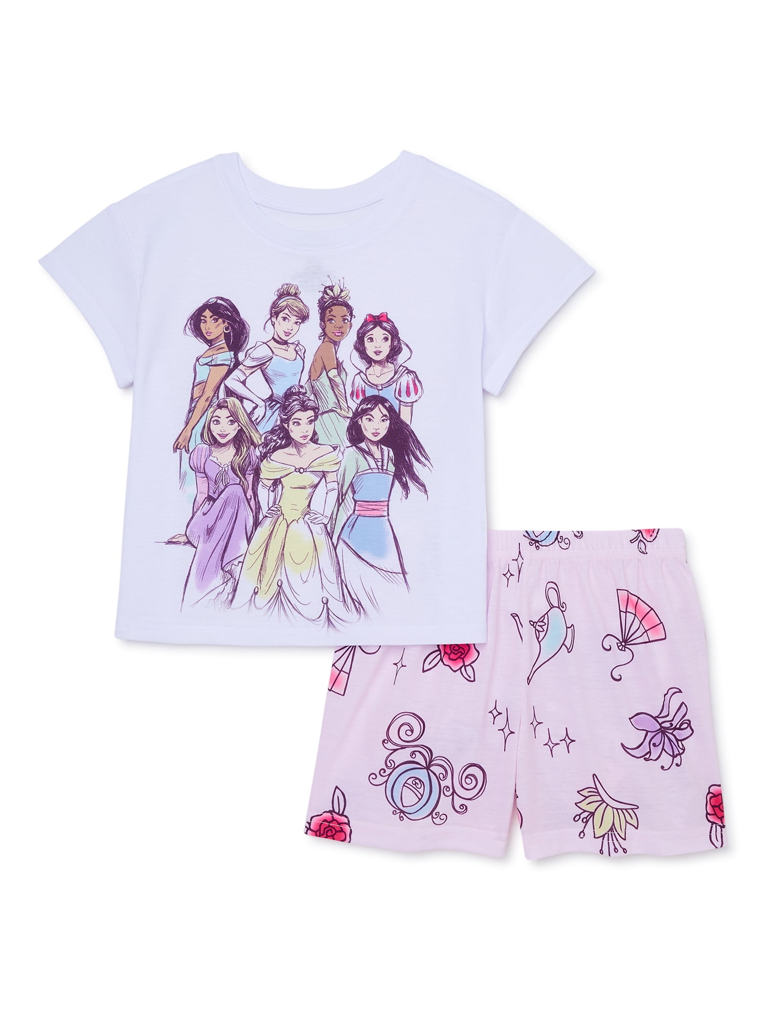 Kids Pajama Set Combo of 2-Princess Party & Spring Wings