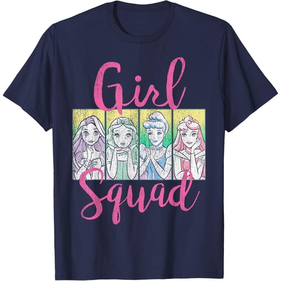 Disney Princess Girls Squad Group Shot Retro Graphic T-Shirt T-Shirt