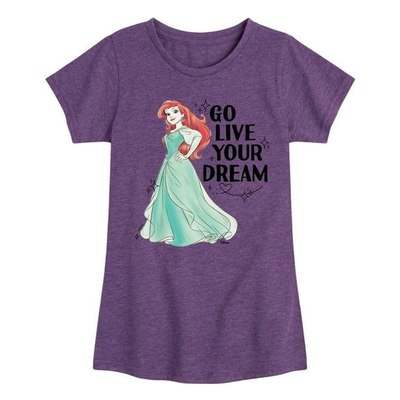 Disney Princess - Go Live Your Dream Ariel - Toddler & Youth Girls Short Sleeve Graphic T-Shirt