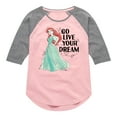 thumbnail image 1 of Disney Princess - Go Live Your Dream - Toddler & Youth Girls Raglan Graphic T-Shirt, 1 of 5