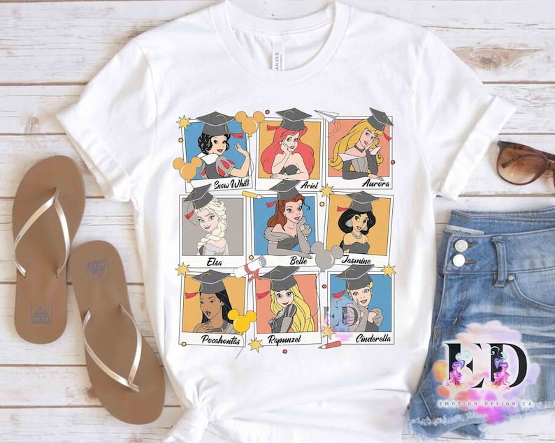 Disney Princess Graduate Photos T-shirt, Tassel To The Castle Tee, Family  Graduation Class of 2024 Gift, Disney Senior Trip